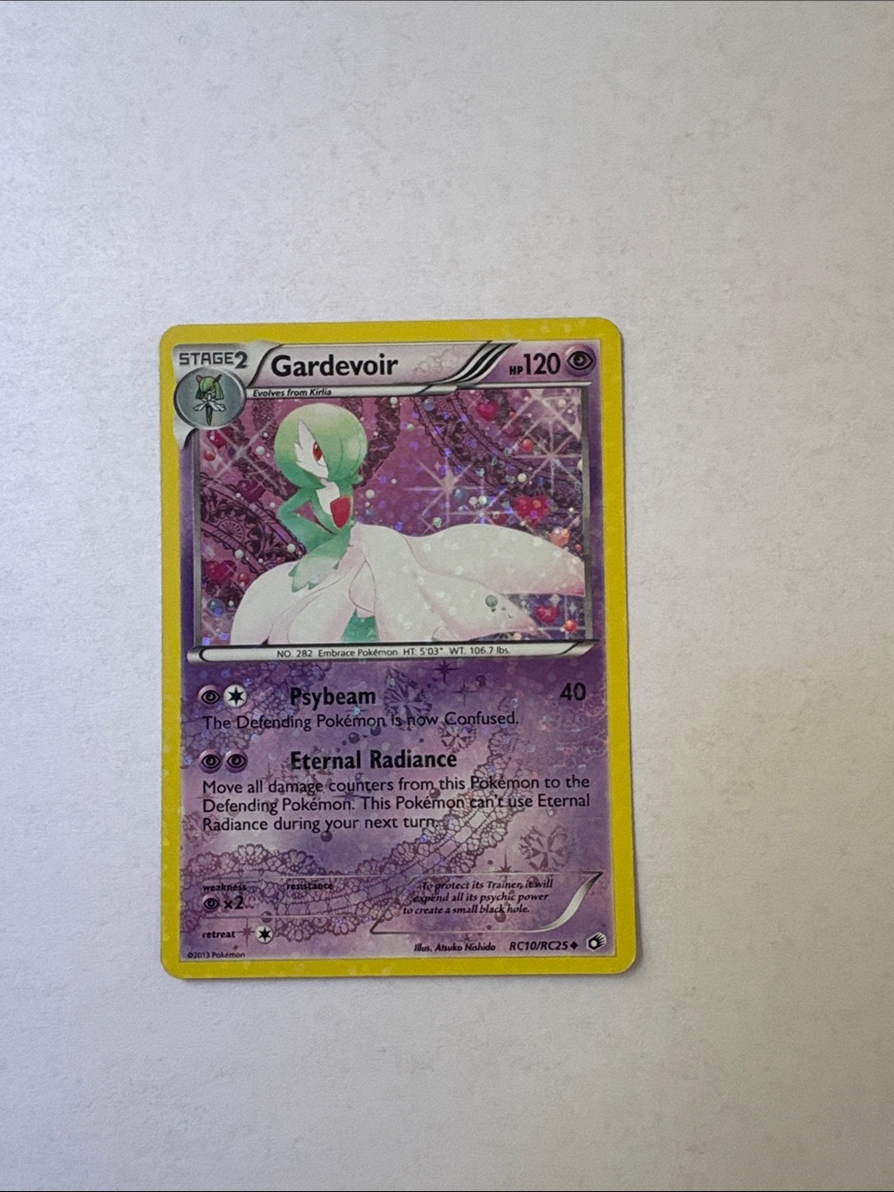 Pokemon Gardevoir Trading Card - Purple, Green, Yellow